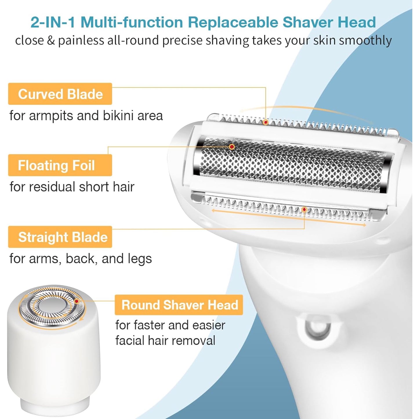 2 in 1 Electric Women Shaving With Lighting | Upgraded Version