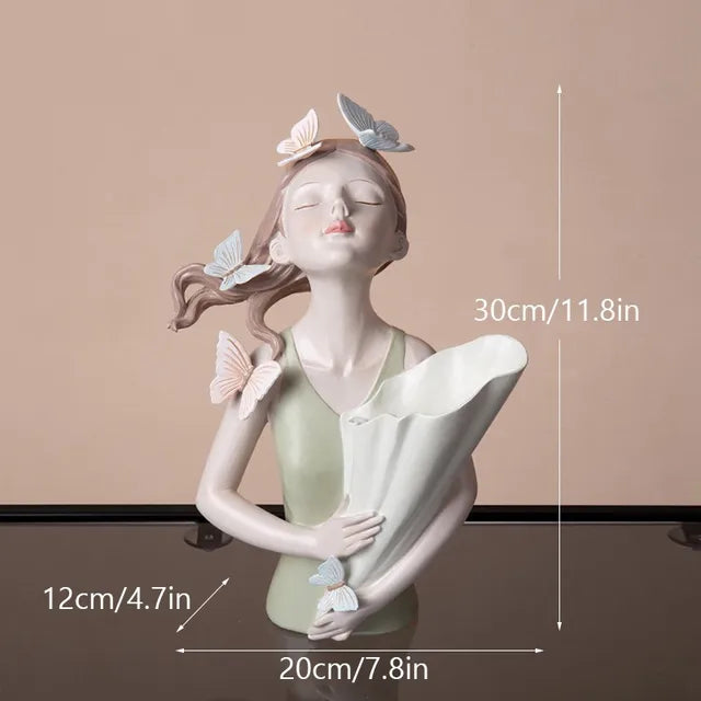 DADINE4U™ HANDMADE GIRL STATUE DECORATION