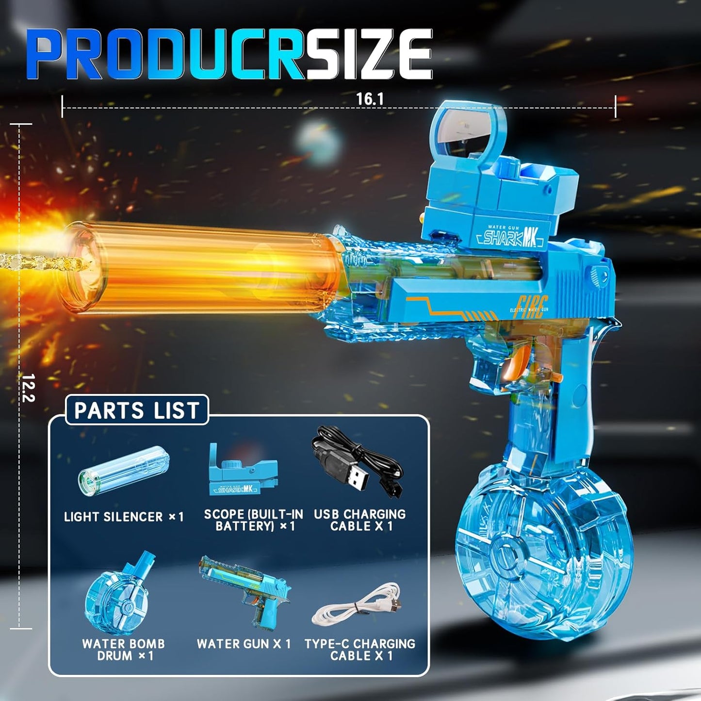 Desert Eagle – Electric Light Edition Water Gun