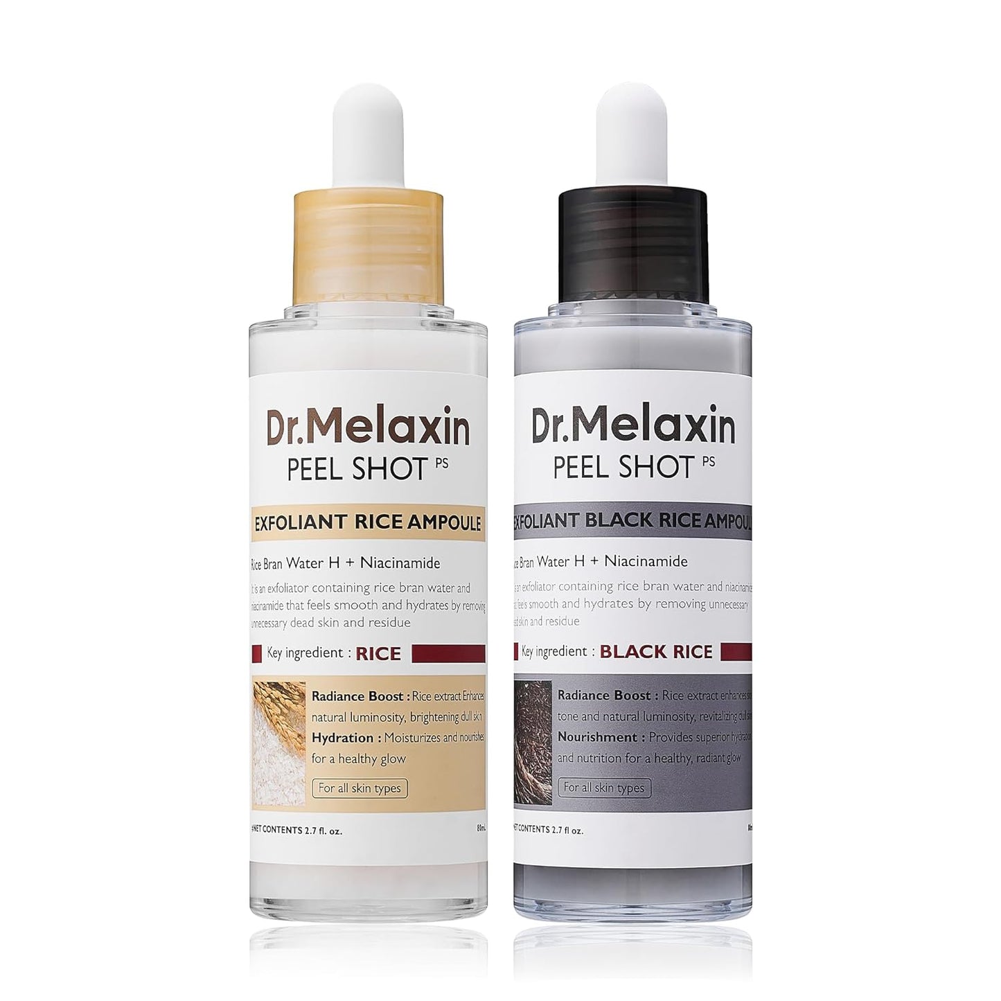 Peel Shot Glow Rice Ampoule Duo – Brightening & Hydrating Serum