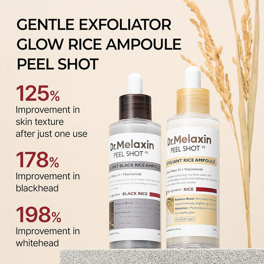 Peel Shot Glow Rice Ampoule Duo – Brightening & Hydrating Serum