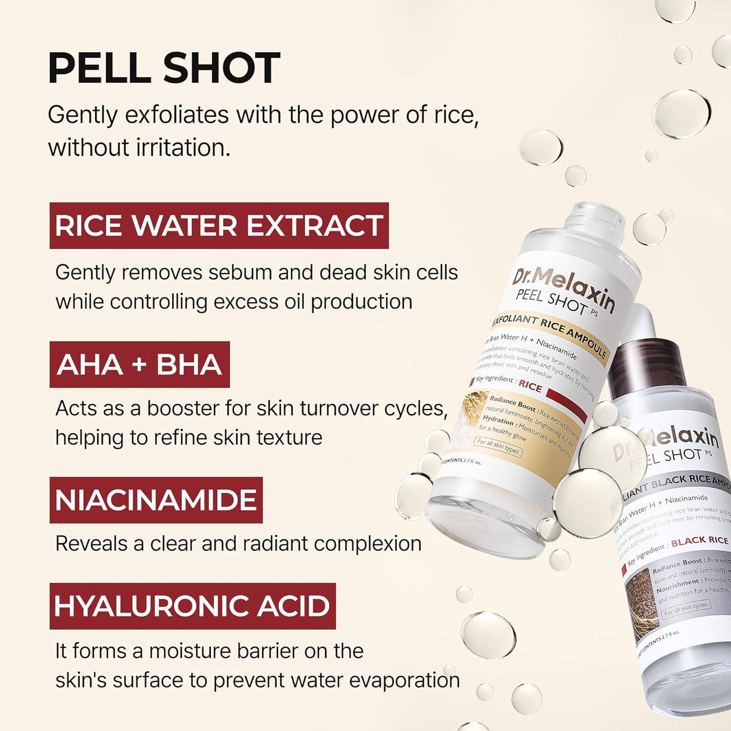 Peel Shot Glow Rice Ampoule Duo – Brightening & Hydrating Serum