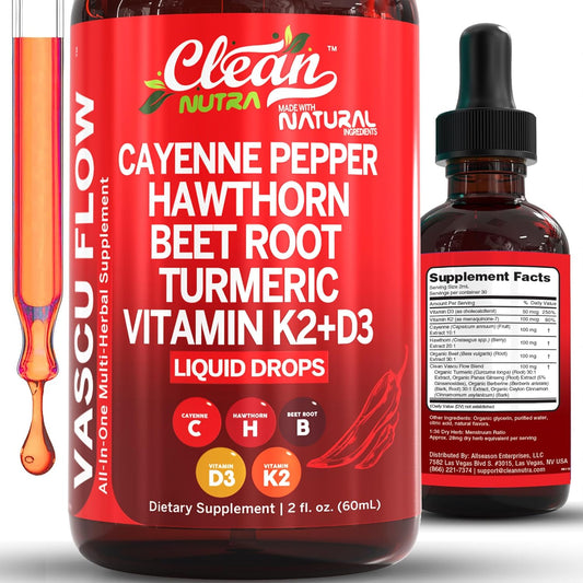 Clean Nutra VascuFlow – Cayenne & Herbal Drops.