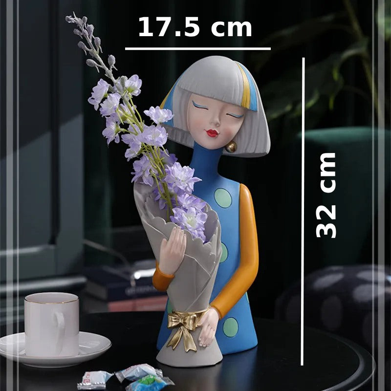 DADINE4U™ HANDMADE GIRL STATUE DECORATION