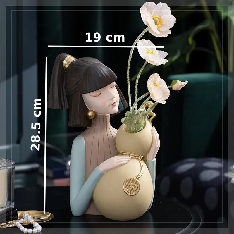 DADINE4U™ HANDMADE GIRL STATUE DECORATION