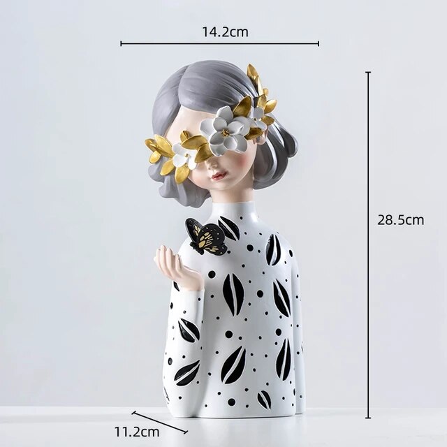 DADINE4U™ HANDMADE GIRL STATUE DECORATION
