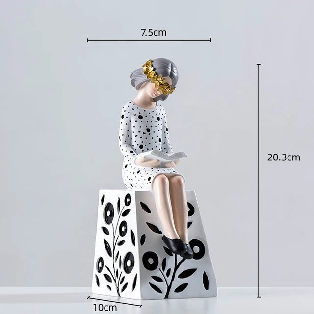 DADINE4U™ HANDMADE GIRL STATUE DECORATION