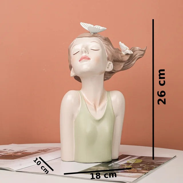 DADINE4U™ HANDMADE GIRL STATUE DECORATION