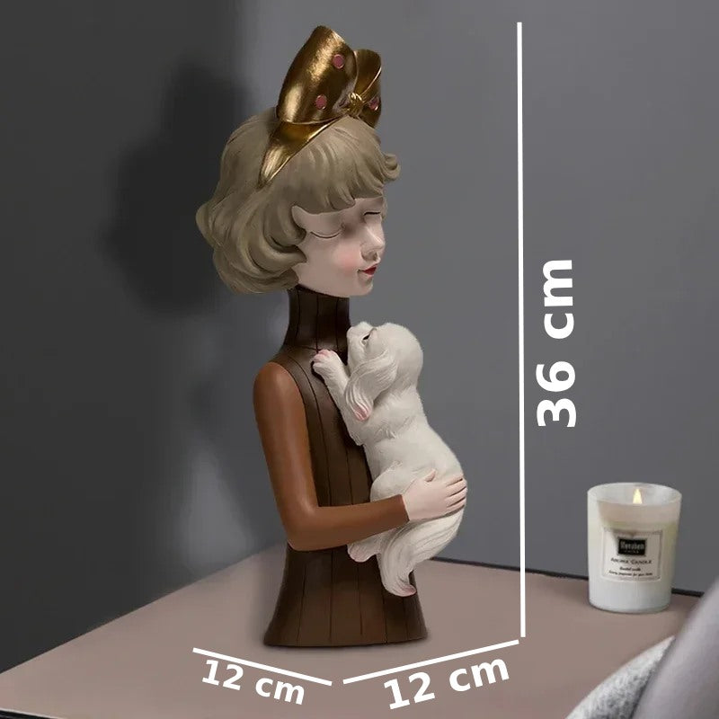 DADINE4U™ HANDMADE GIRL STATUE DECORATION