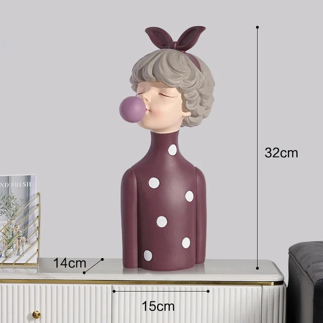 DADINE4U™ HANDMADE GIRL STATUE DECORATION