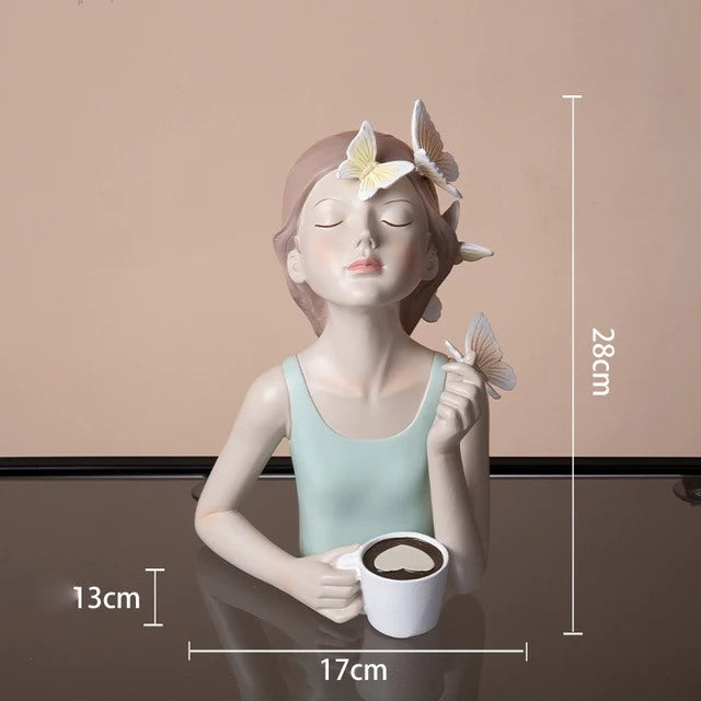 DADINE4U™ HANDMADE GIRL STATUE DECORATION