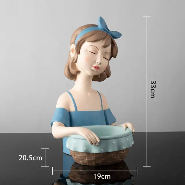 DADINE4U™ HANDMADE GIRL STATUE DECORATION