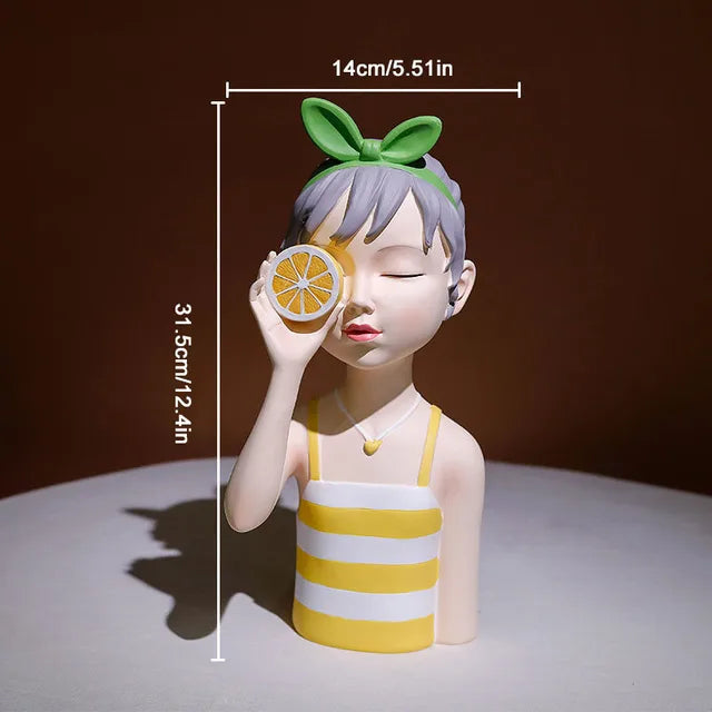 DADINE4U™ HANDMADE GIRL STATUE DECORATION
