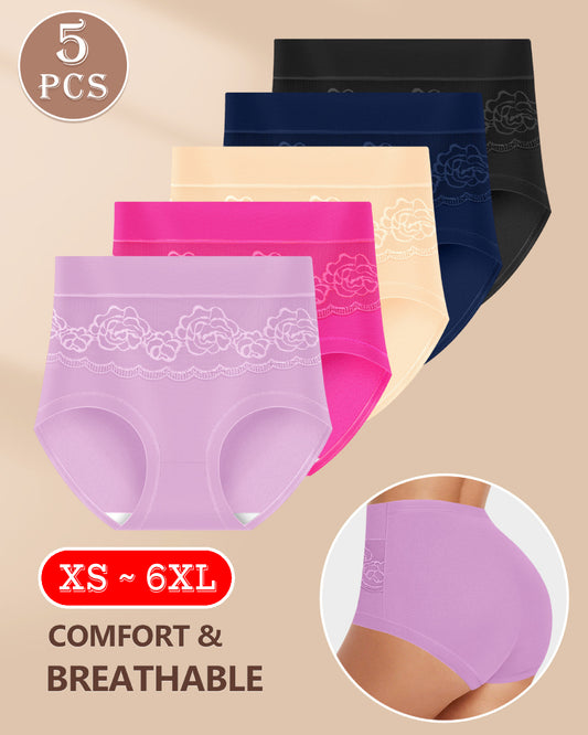 Florya Sculpt High-Waist Rose Mesh Briefs