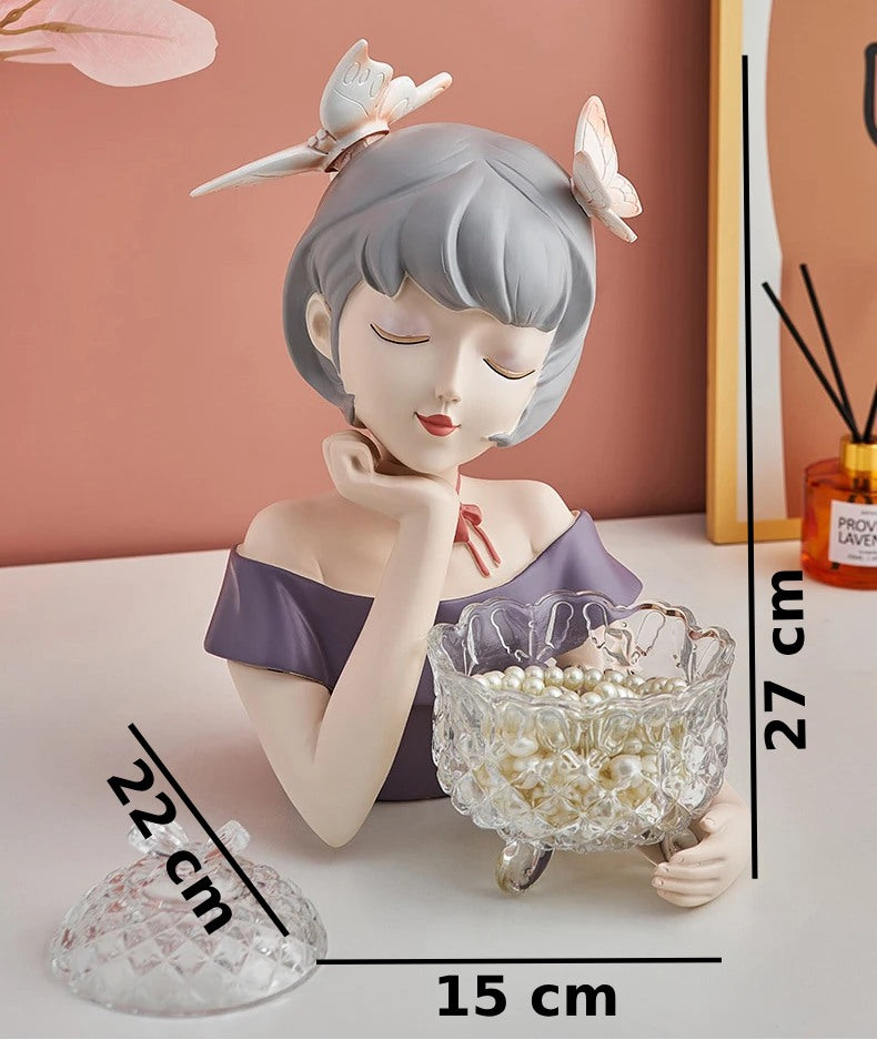 DADINE4U™ HANDMADE GIRL STATUE DECORATION
