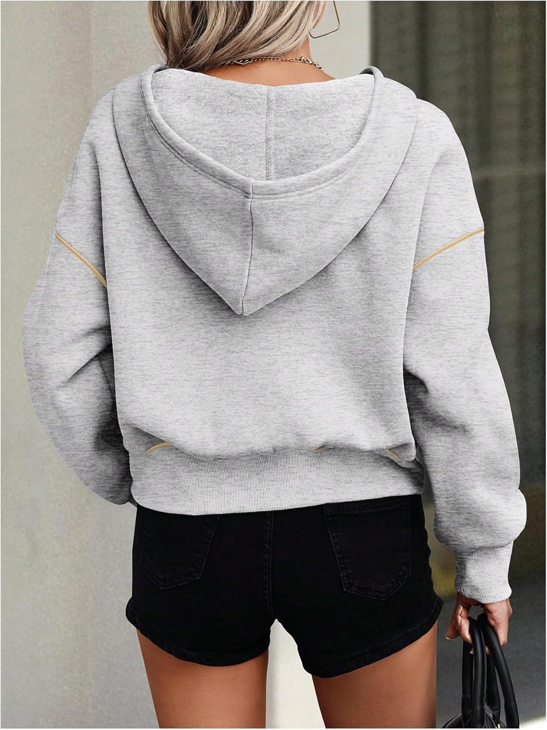 Women’s Cropped Fleece Half-Zip Hoodie
