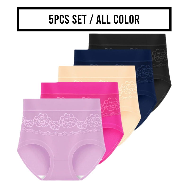Florya Sculpt High-Waist Rose Mesh Briefs