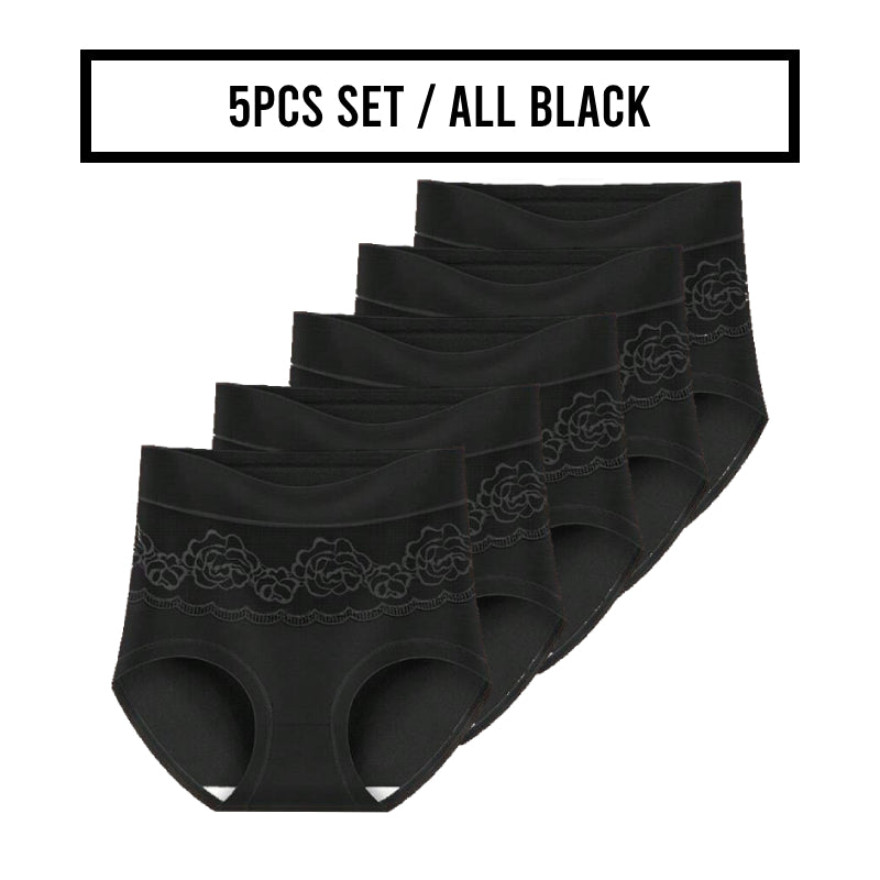 Florya Sculpt High-Waist Rose Mesh Briefs