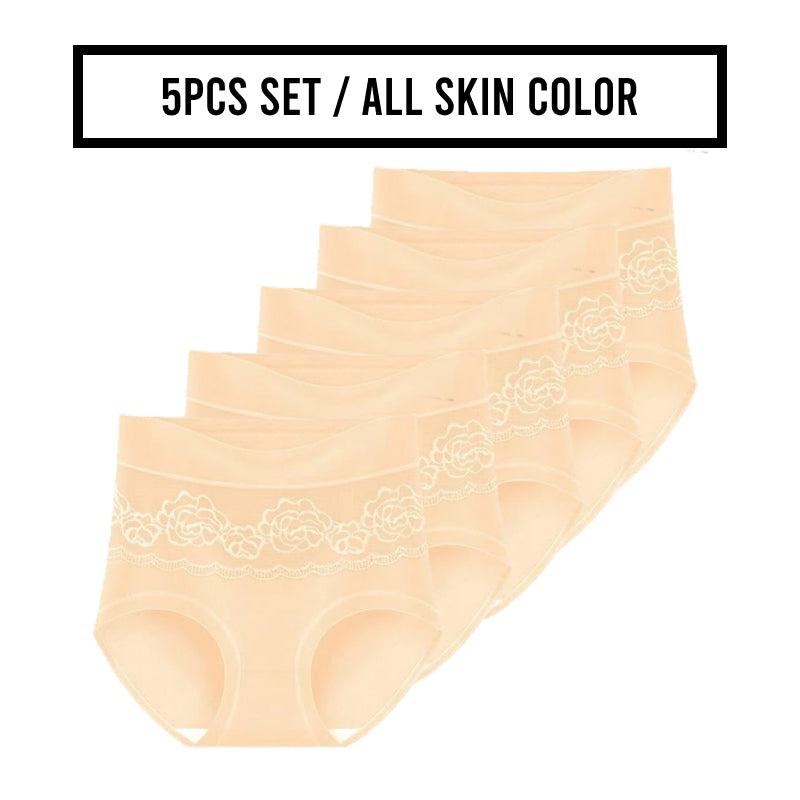Florya Sculpt High-Waist Rose Mesh Briefs