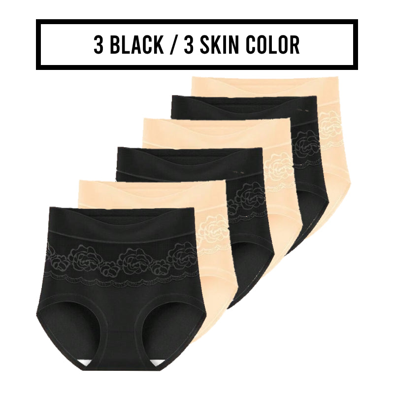 Florya Sculpt High-Waist Rose Mesh Briefs