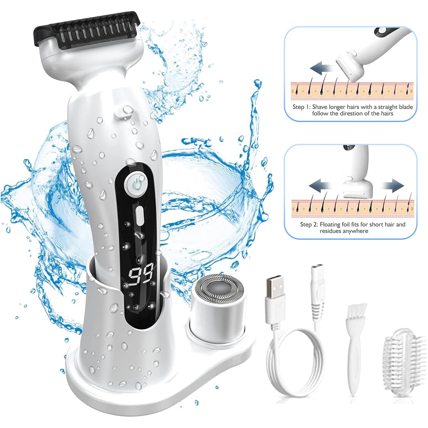 2 in 1 Electric Women Shaving With Lighting | Upgraded Version
