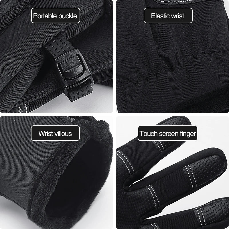 Winter Gloves | Waterproof | Thermal Fleece Lined | Resistant Touch Screen | Non-slip Riding