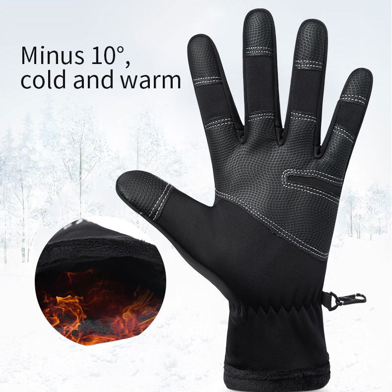 Winter Gloves | Waterproof | Thermal Fleece Lined | Resistant Touch Screen | Non-slip Riding